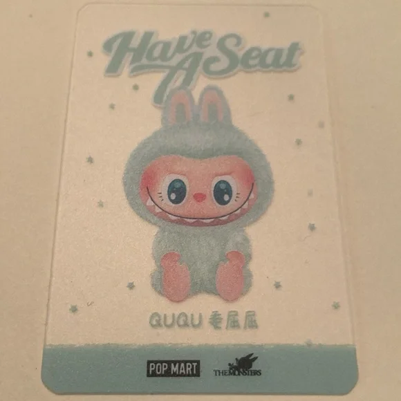 LABUBU, DOLL authentic POP MART,  Have A Seat - QUQU has QR code on box , Blue - Picture 11 of 12